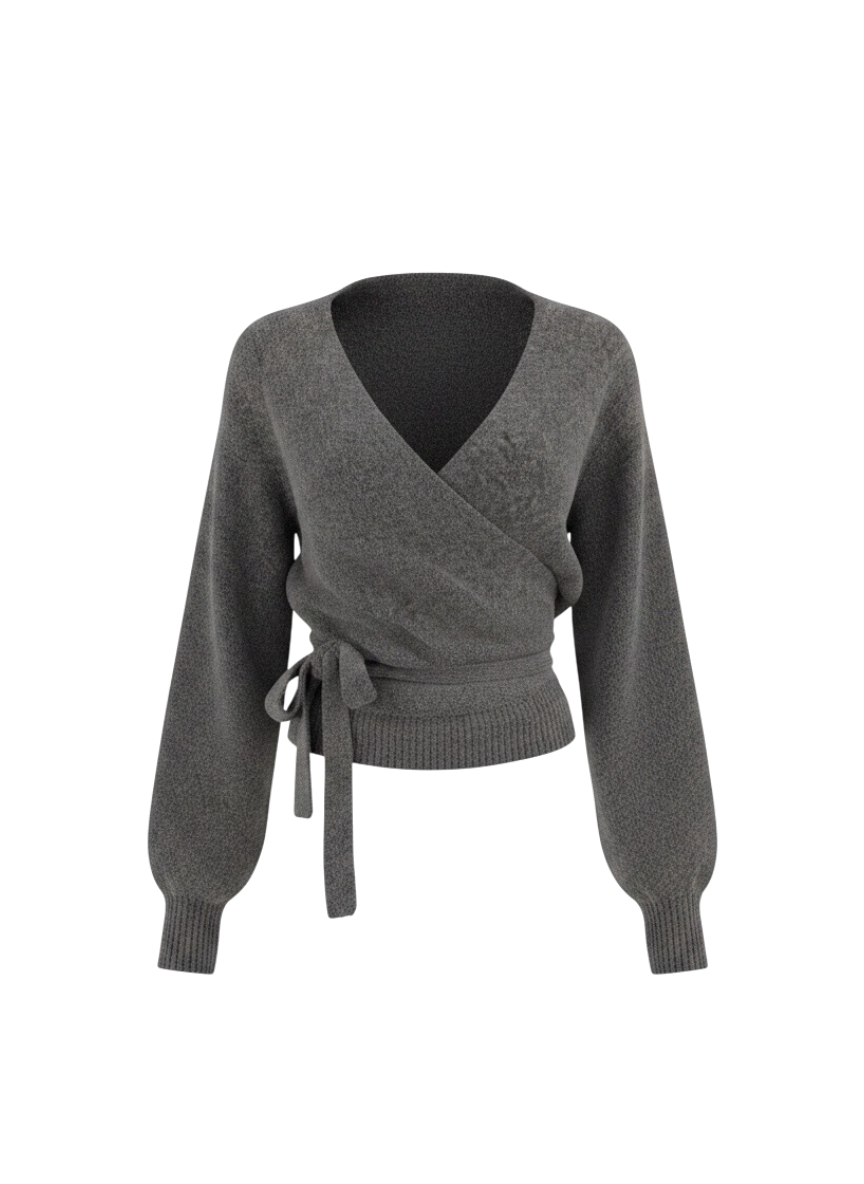 Wool Blend Wrap Cardigan