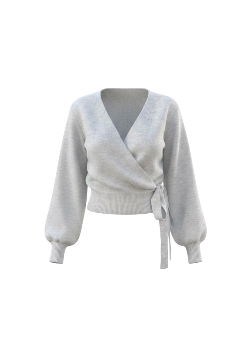 Wool Blend Wrap Cardigan